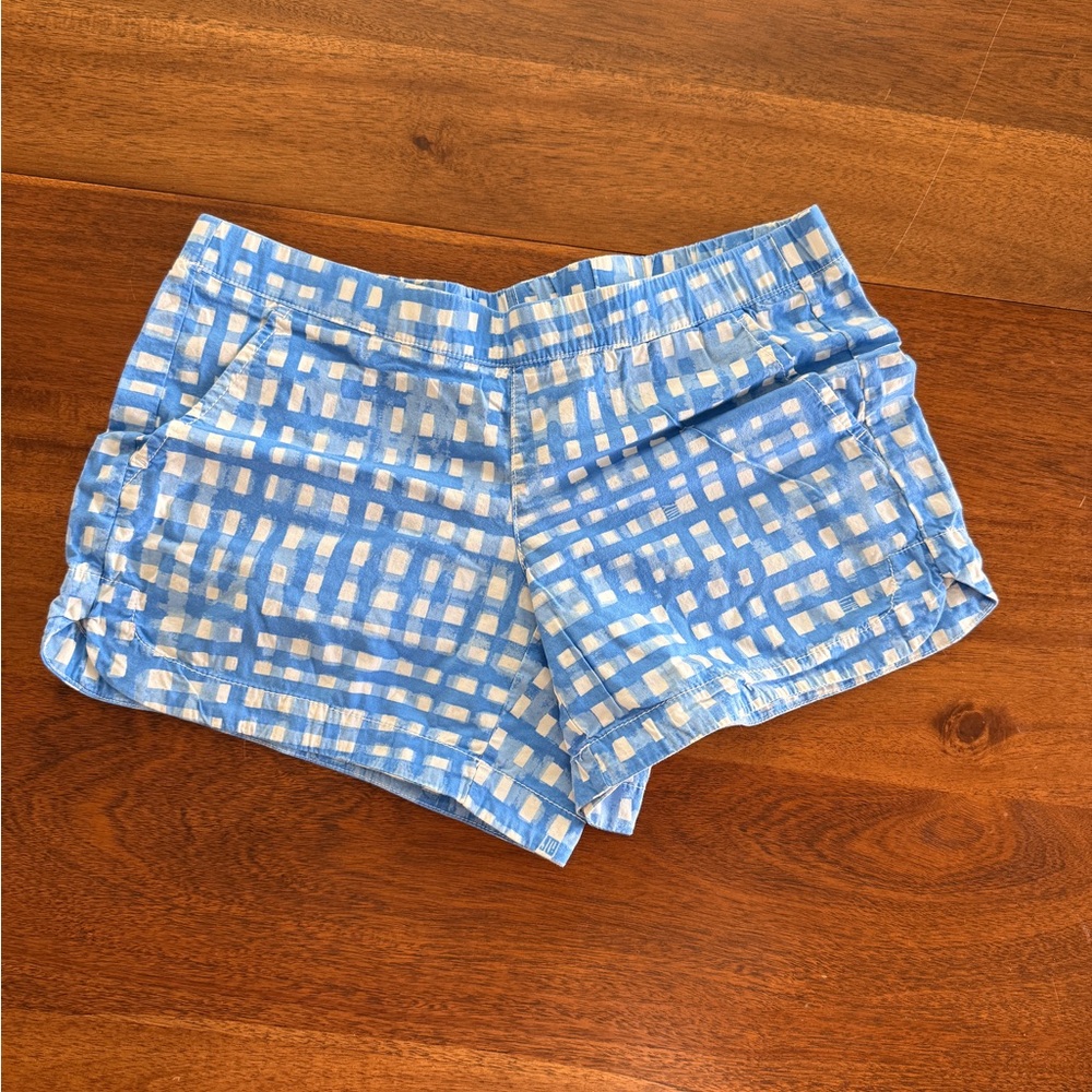 Lilly Pulitzer Blue and White Checkered Athletic Shorts
